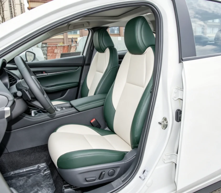 Für 2024 Mazda 3 Maßgefertigte Autositzbezüge Luxuriöses Nappaleder 100% Passgenau Innenraumzubehör 360 ° Vollständige Abdeckung – Detail 4