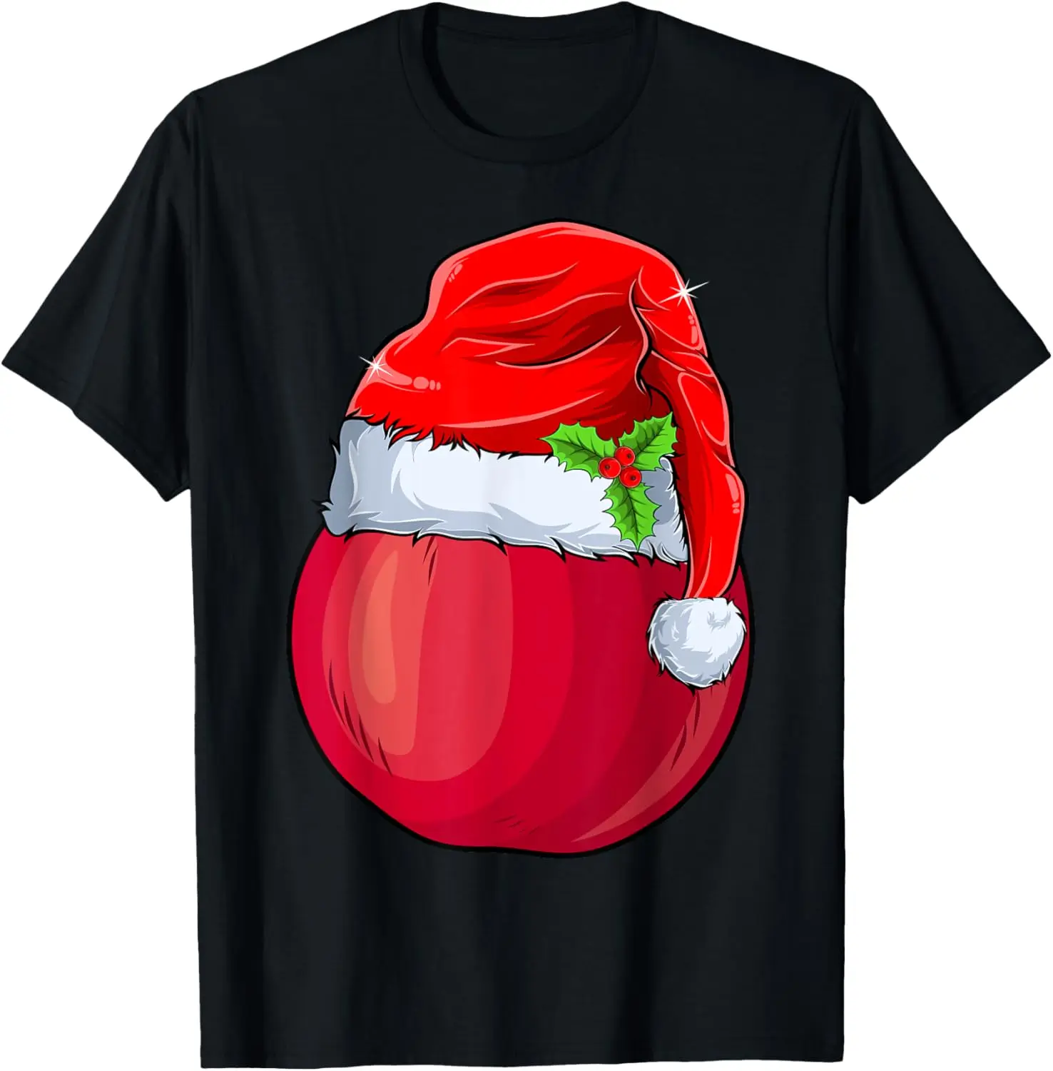 Pomegranate Wearing Santa Hat - Pomegranate Lover Christmas T-Shirt