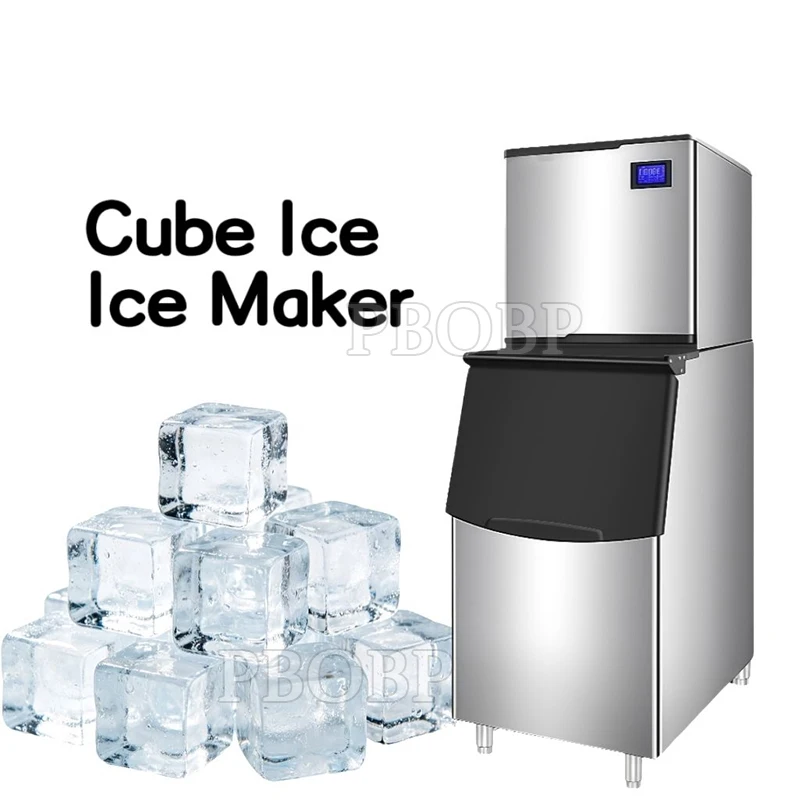 Commercial 80kg Electric Ice Cube Maker 220V/50Hz Ice Shape for Household Hotel and Outdoor Use