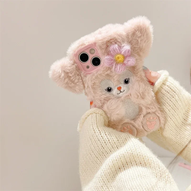 Disney LinaBell Phone Case Iphone13promax 12 11 Pro Max Iphone X Xs Xr Xs Max 7 8 Plus Anime Plush Anti-fall Cute Phone Shell