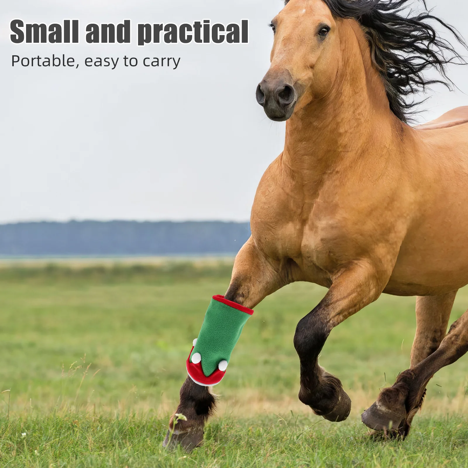 

1Set Horse Outfit Set Festive Leg Wraps and Hat for Holiday Celebrations Parade Ready Comfortable Secure Fit All Day Use