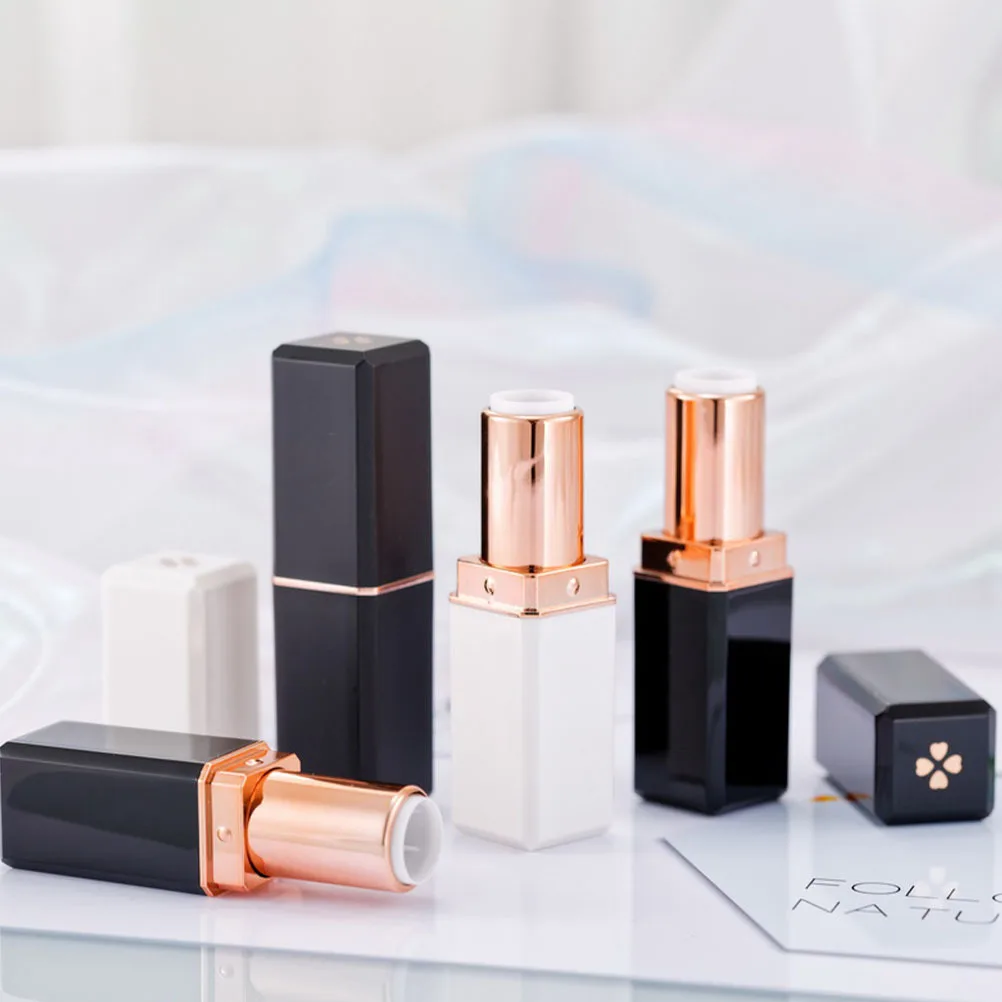 6 Peças de Tubos Vazios Recarregáveis para Batom DIY, Armazenamento de Bálsamo Labial e Gloss, Embalagem Doméstica Elegante