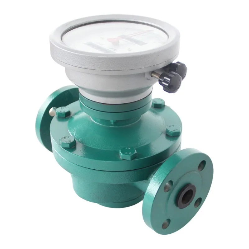 Circular Gear Flowmeter High Viscosity Diesel Pointer Mechanical Elliptical Gear Flowmeter