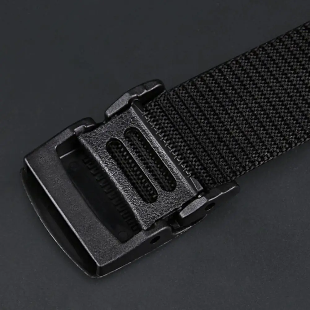 125cm Men Military Nylon Belt Adjustable Exquisite Buckle Men Lightweight All Match Waist Belt Outdoor Travel Waist