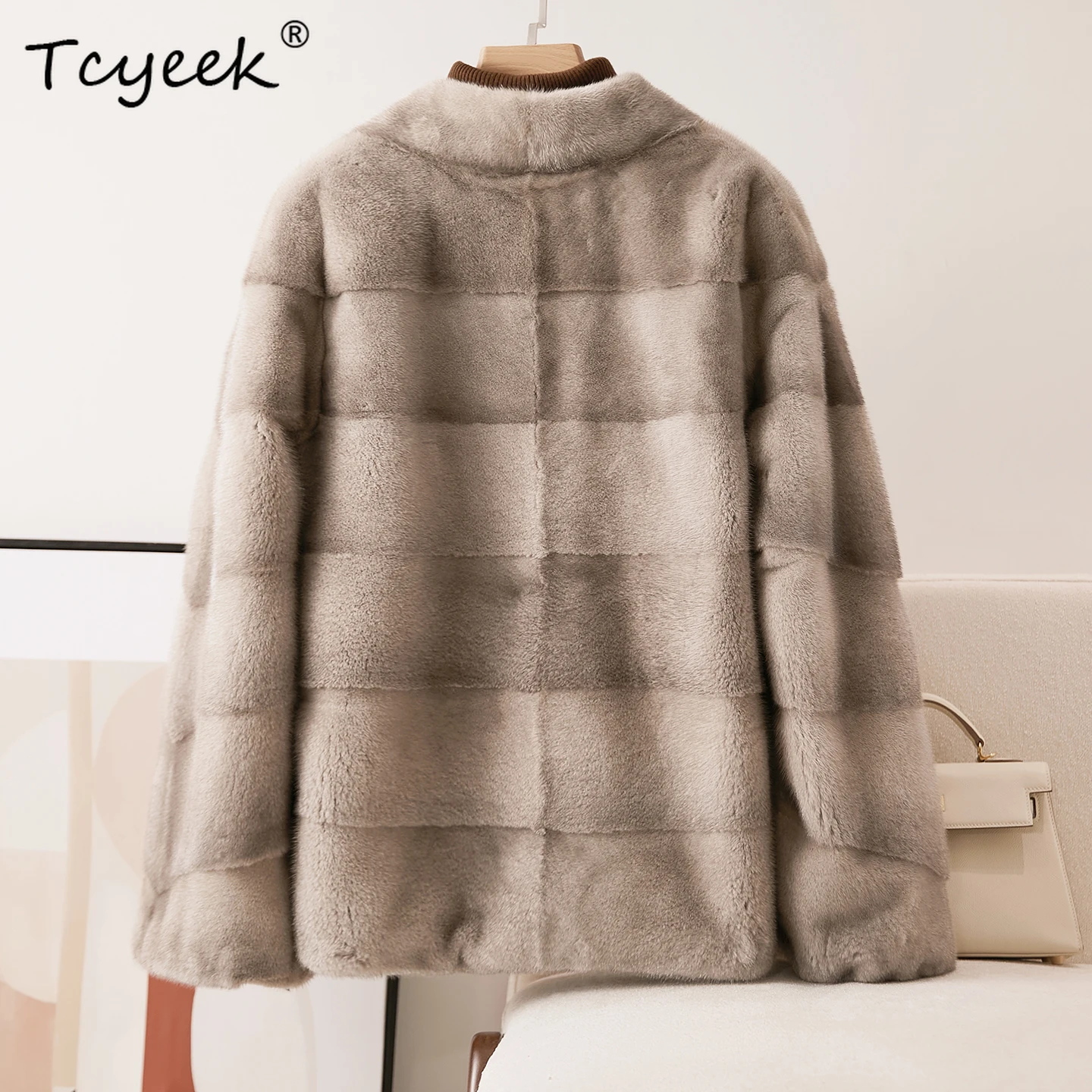 

Tcyeek Luxury Natural Fur Coat Women Winter Clothes Warm Whole Mink Real Fur Jacket Womens Coat New in Coats 2025 Пальто Женское
