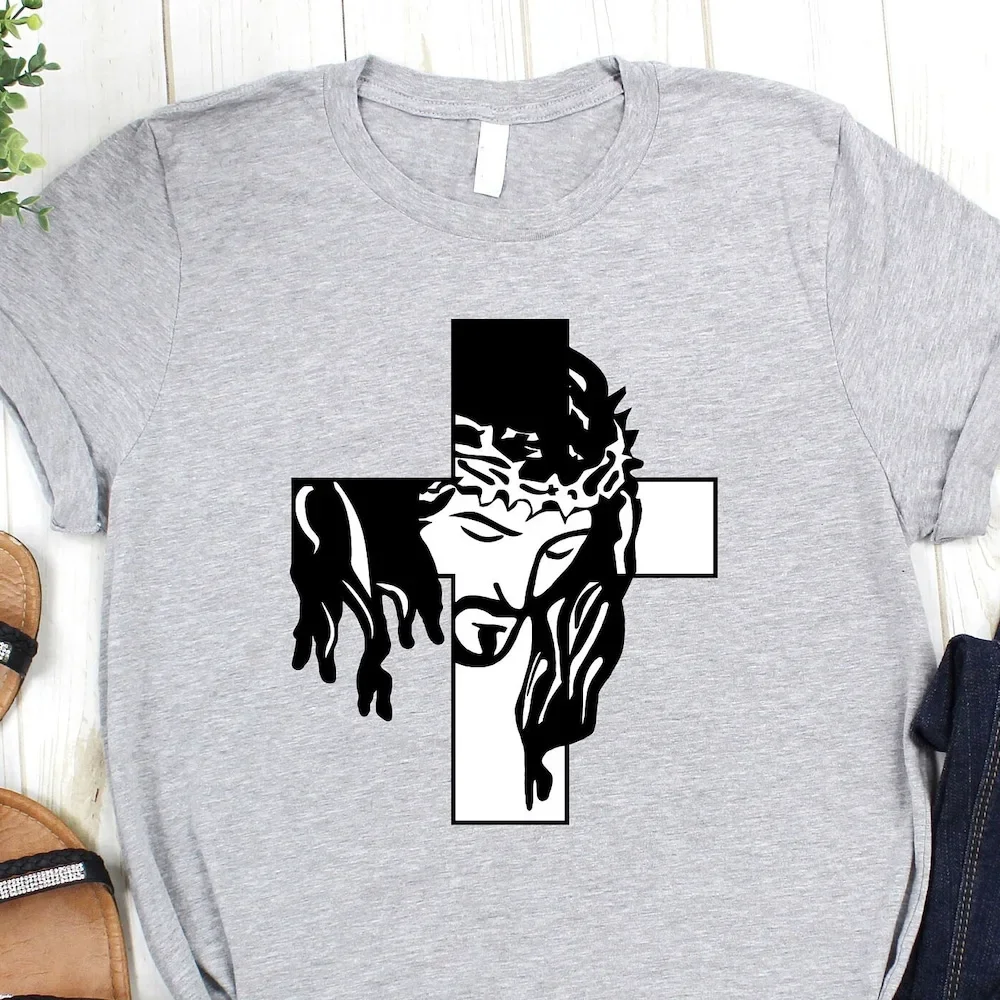 Jesus T Shirt Easter Christian Cross Family Matching He Is Risen