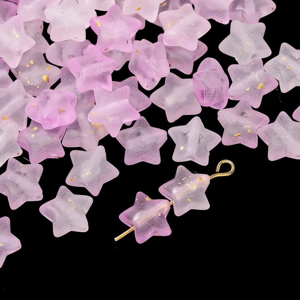 100 قطعة 10 مللي متر الاكريليك ستار الخرز تألق اللون الخماسية نجمة الخرز أو صنع المجوهرات سوار ذاتي الصنع إكسسوارات عقد #5