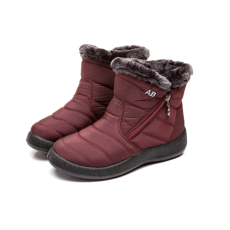 Boots Women  Watarproof Ankle Boots For Winter Shoes Women Keep Warm Snow Botines Female 2022 Luxury Zipper Winter Botas Mujer