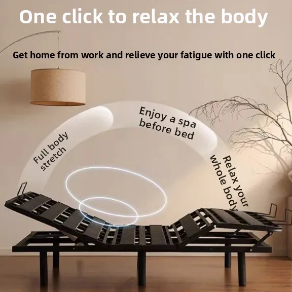 Fully automatic lifting household smart electric bed bedroom double electric bed frame
