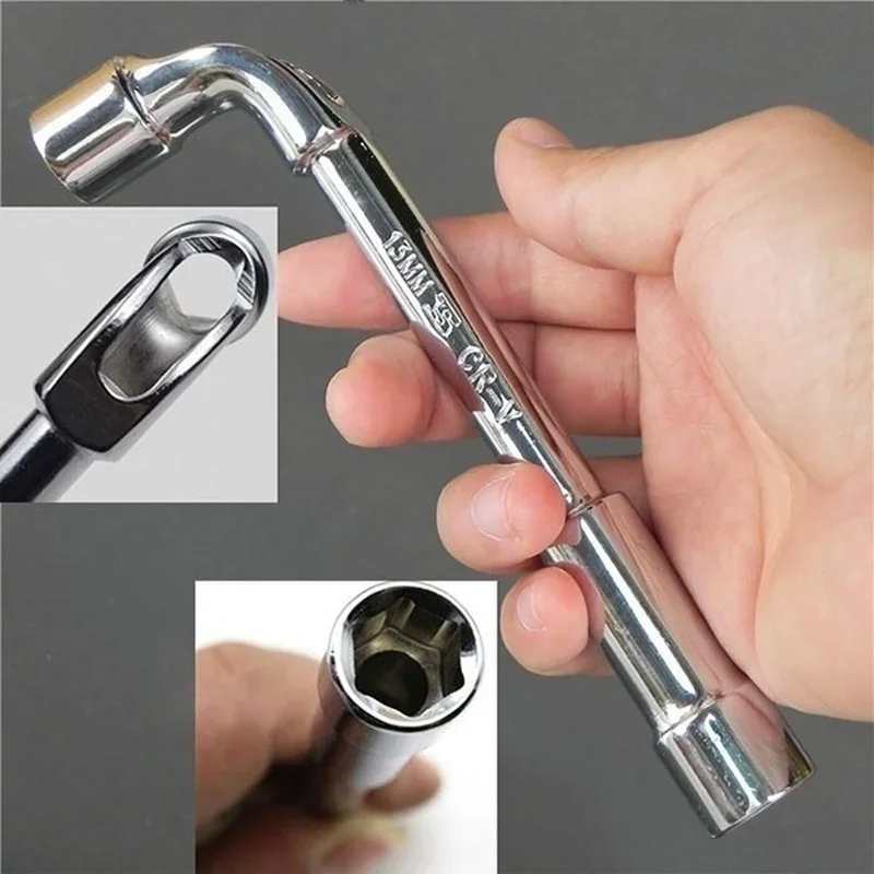 Car Repair L-Type Double End Angled Hollow Hex Socket Wrench Spanner Hand Tool