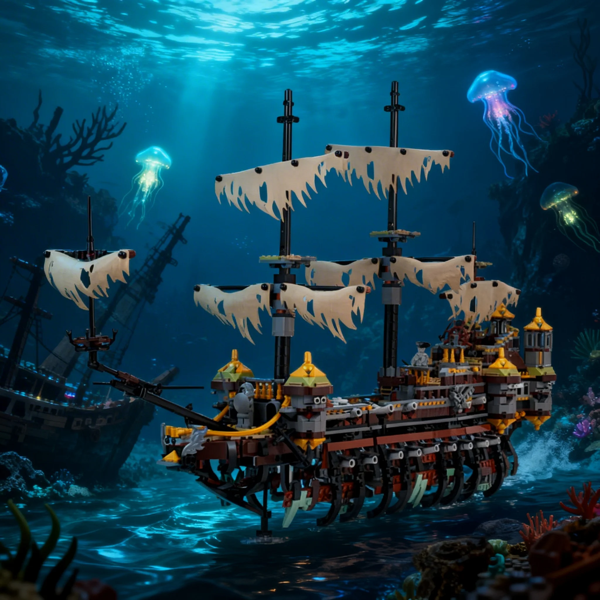 

2026 New Sea ship building blocks set up a flagship ship model Christmas gift for men's and women's toys Christmas Day gifts