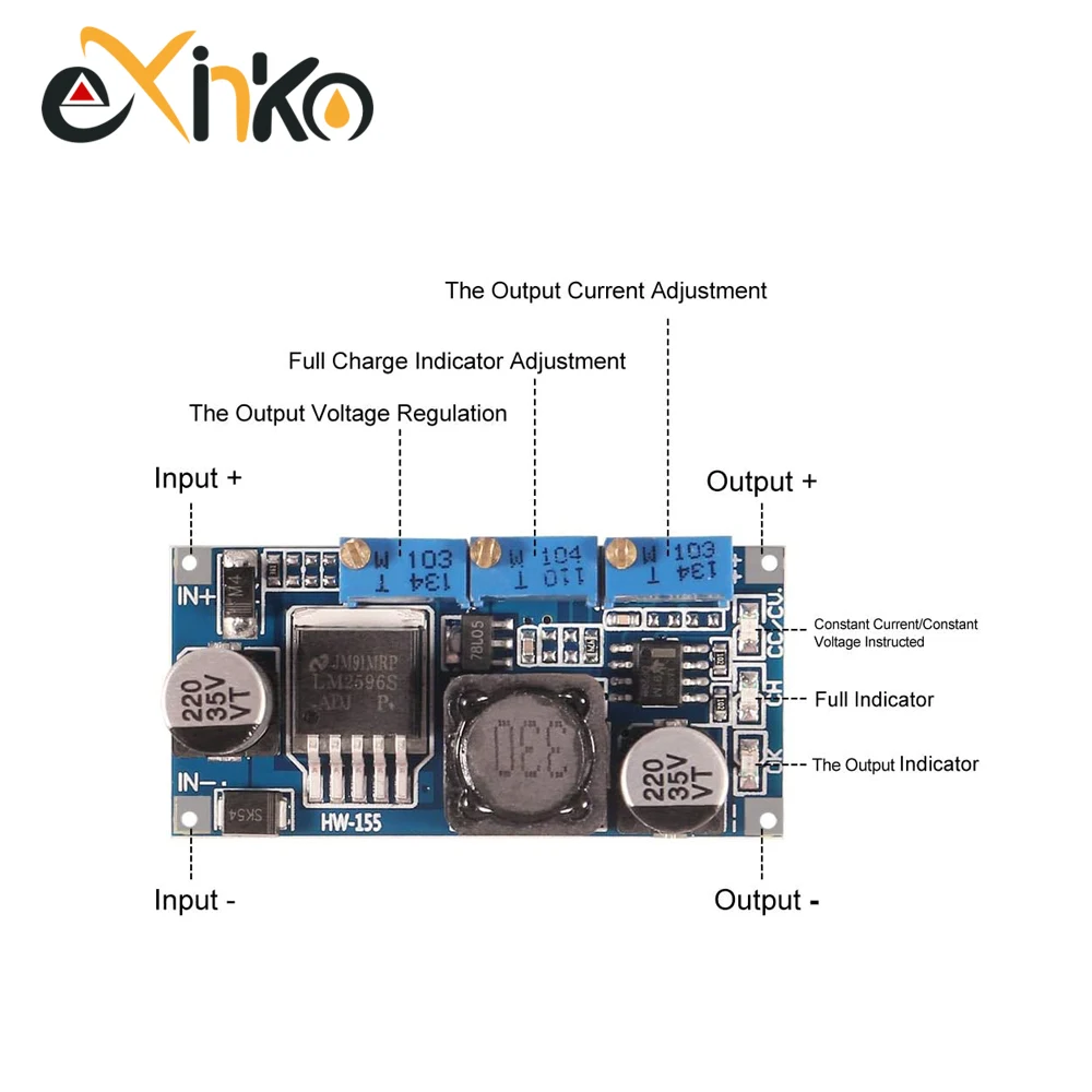 1-10PCS LM2596 LED Driver DC-DC Step-down Adjustable CC/CV Power Supply Module Battery Charger Adjust LM2596S Constant Current