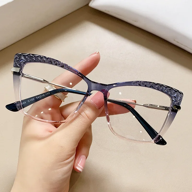 Women's Plastic Glasses, Titanium Optical Lenses, Fashion, Computer, Relaxing Eyes, Temperament