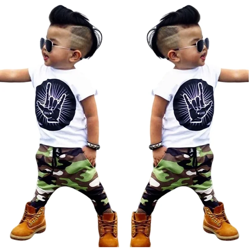 

Infant Baby Boy Clothes Set 2PCS Tops + Pants Summer Outfits