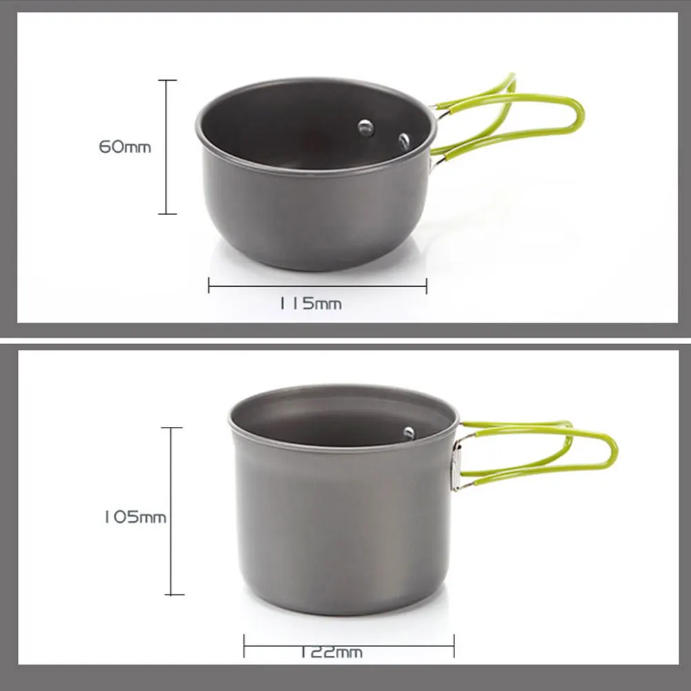 

Portable Foldable Pot Camping Cookware Set Durable Outdoor Cooking Supplies Collapsible Bowls Pan Kitchen Accessories