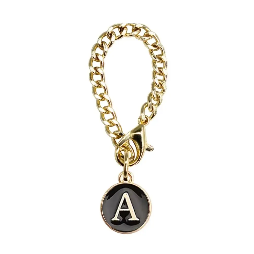 

Simple White/Black Letter Charm for Cup Initial Name Hanging Water Cup Handle Chain with Buckle Personalized Handle Charm Bags