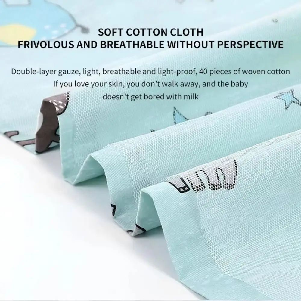 Portable Multifunction Outdoor Nursing Covers Lightweight Cartoon Feeding Gown Breathable with Mesh Prevent Exposure Cloak