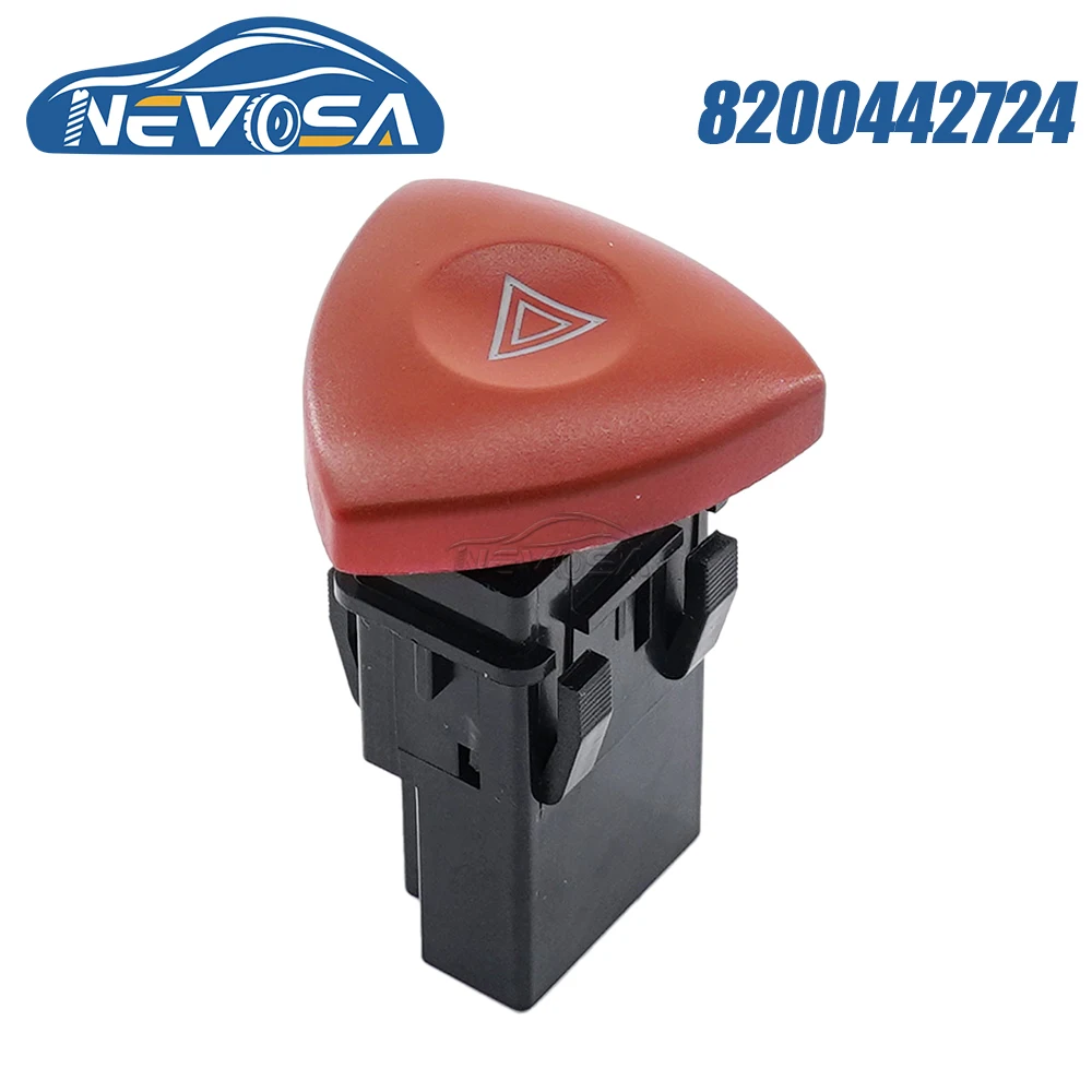 NEVOSA 8200442724 For Opel Vauxhall For Renault Trafic Espace Laguna Clio Emergency Hazard Warning Flash Switch Button 93856337