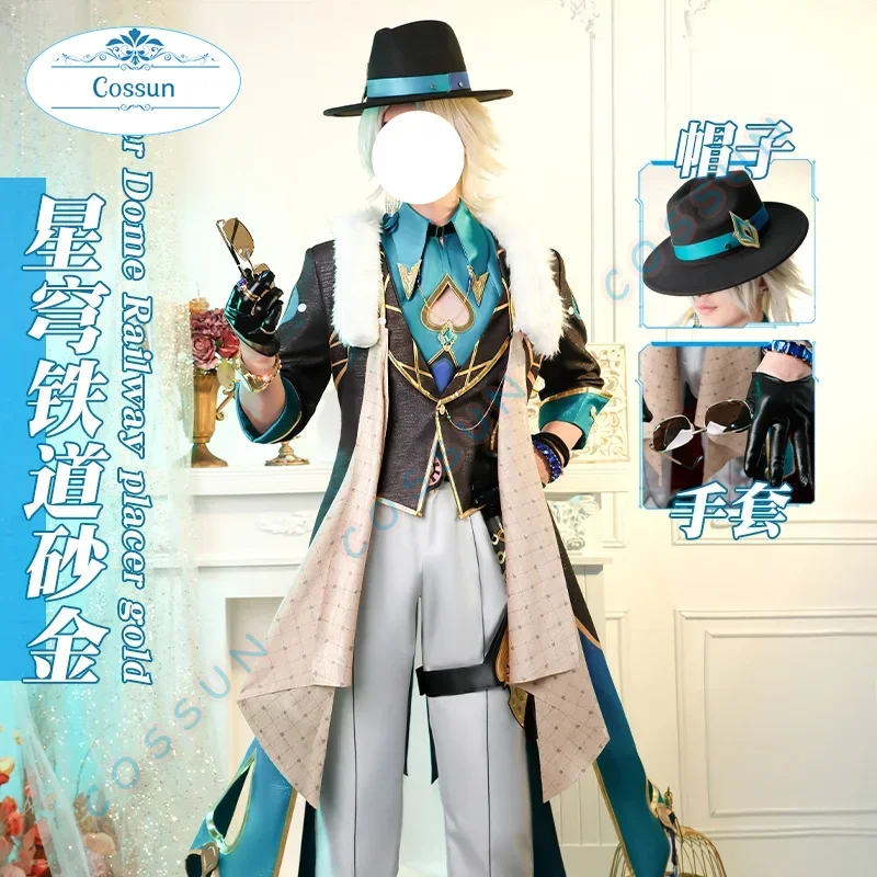 

Game Honkai Star Rail Aventurine Cosplay Costume Full Set Cosplay Outfit Uniform Coat Pants Halloween Man Carnival Party