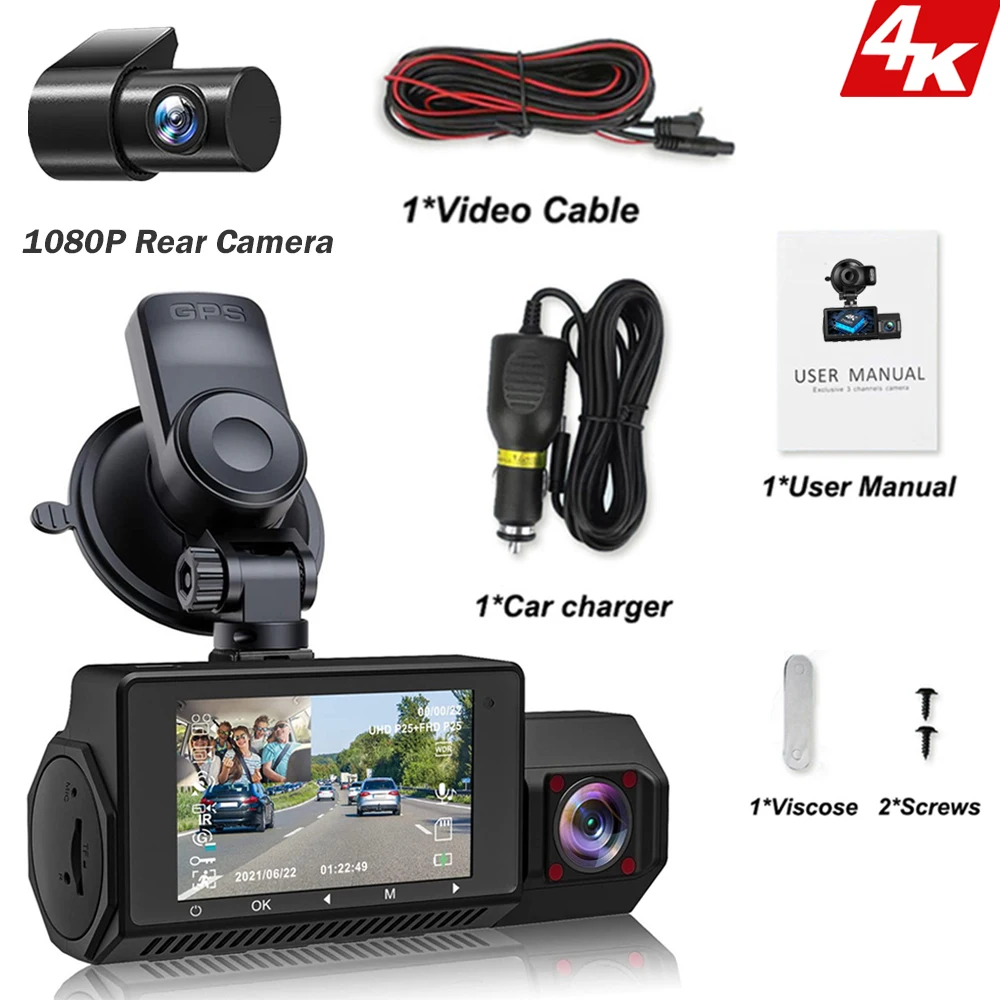 4K Dash Cam Wifi Uhd 3840*2160P Auto Dvr Voor Auto Surveillance Camera Video Recorders Dashcam 24H Parking Monitor