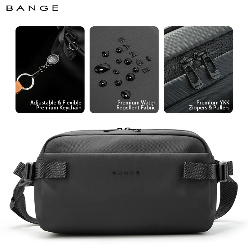 BANGE Neutral Style Backpack for Men and Women, with Cross-Body Design, Waterproof Chest Shoulder Bag for Travel Photography