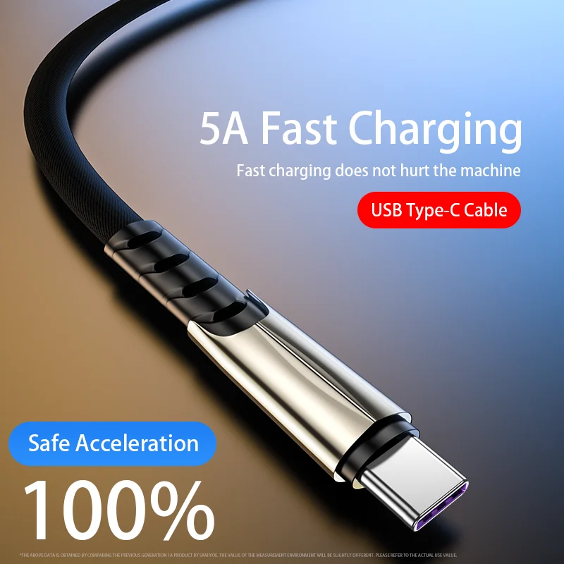 5A USB Type C Cable Wire For Samsung Xiaomi Huawei Mobile Phone Fast Charging USB C Cable Type-C Charger Micro USB Cables