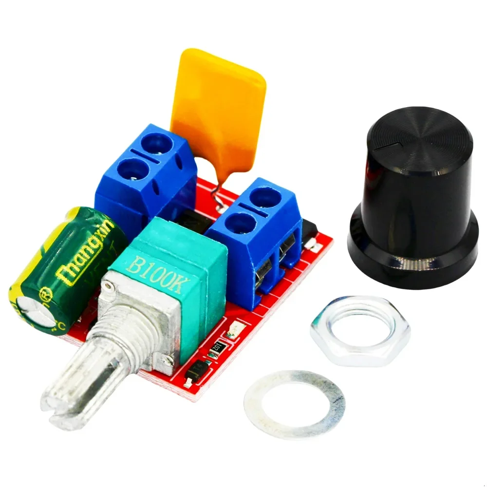 PWM Mini 5A Max 90W Speed Controller Module DC-DC Motor 3V 6V 12V 24V 35VDC Speed Regulator Adjustable Control Switch LED Dimmer