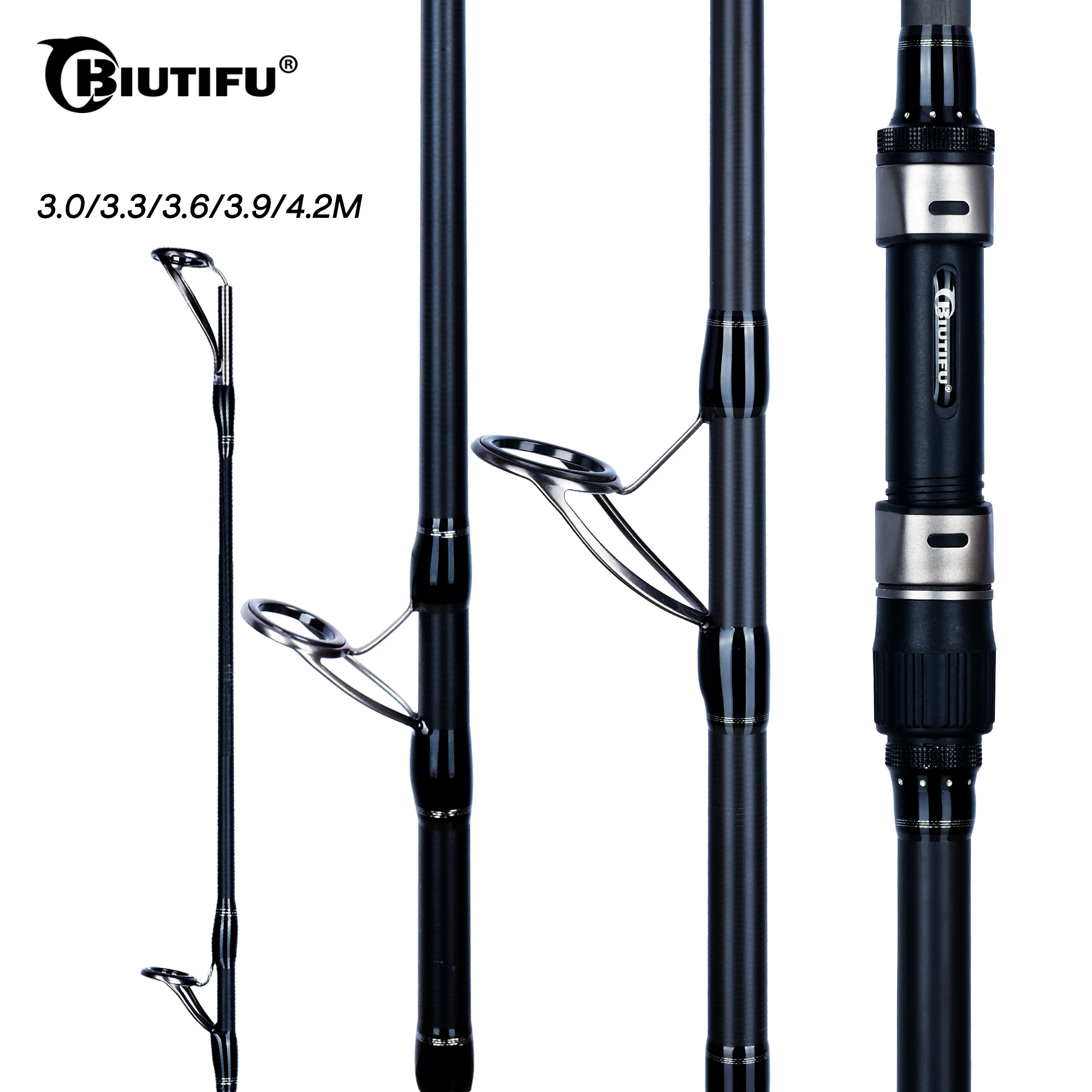 BIUTIFU BIGFISH Wędka karpiowa Surfcasting Rock 3.0/3.6/3.9/4.2/4.5m T800Carbon 3.5lb Shore Casting 40-200g Spinning Hard Pole