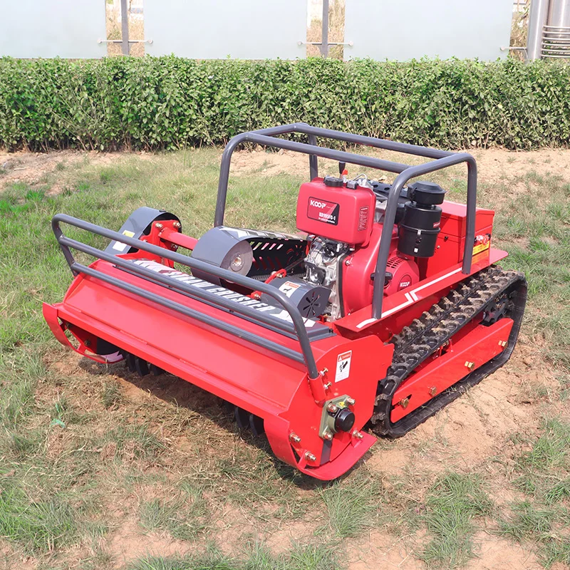 800mm 1000mm 1200mm Factory Cheap Grass Cutter   Crawler Remote Control Lawn Mower With CE EPA Certificate