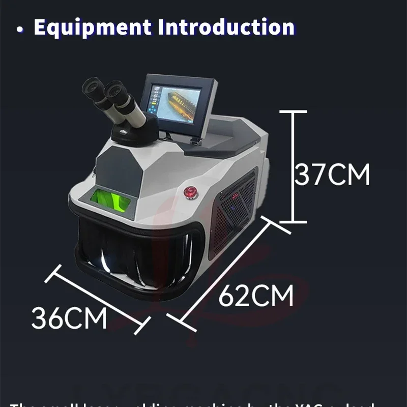 Saldatrice laser a fibra YAG 200W 100J Touch Screen Saldatore a punti per gioielli con controllo CCD Sistema di raffreddamento ad aria integrato per