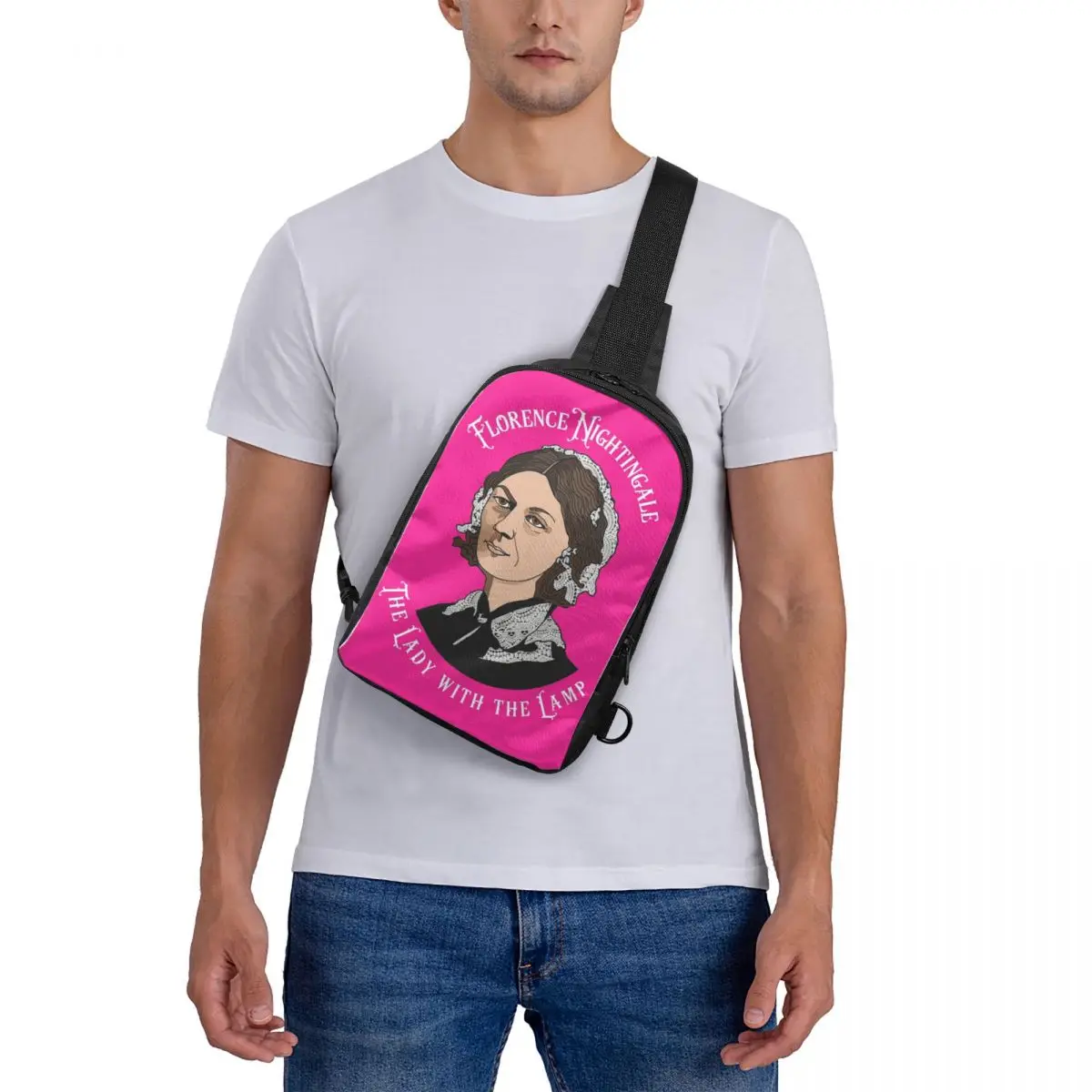 

Florence Nightingale Nursing Pie Chart Pioneer Chest Bag Crossbody Backpack Sling Shoulder Bag For Men Traveling Hiking Daypack