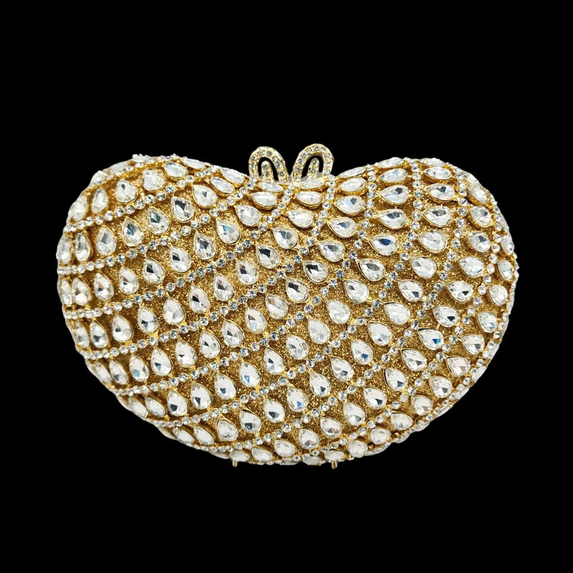 

Purple Gem Clutch Bags Evening Women Handbags Wedding Bridal Rhinestone Purse Shoulder Bags