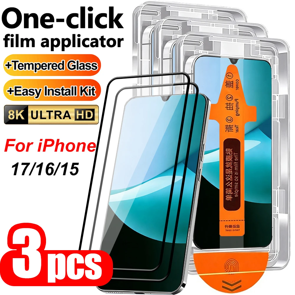 3Pcs Tempered Glass Screen Protector For Samsung Galaxy S24 S25 Ultra S22 S23 Plus FE S22 Film With Installation Box