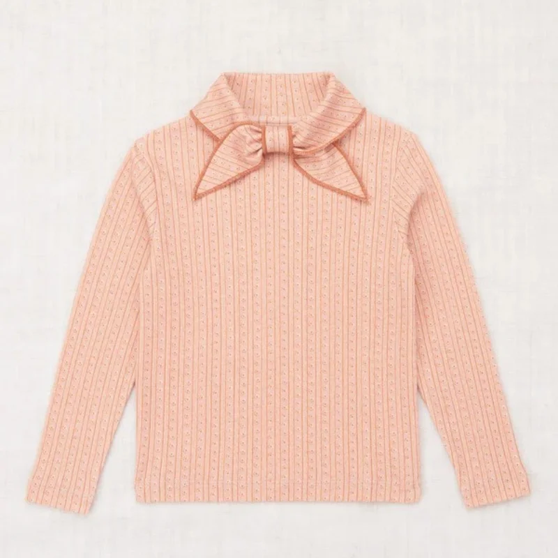 T-shirt à manches longues en dentelle florale pour filles, 25 ans, automne/hiver, MP