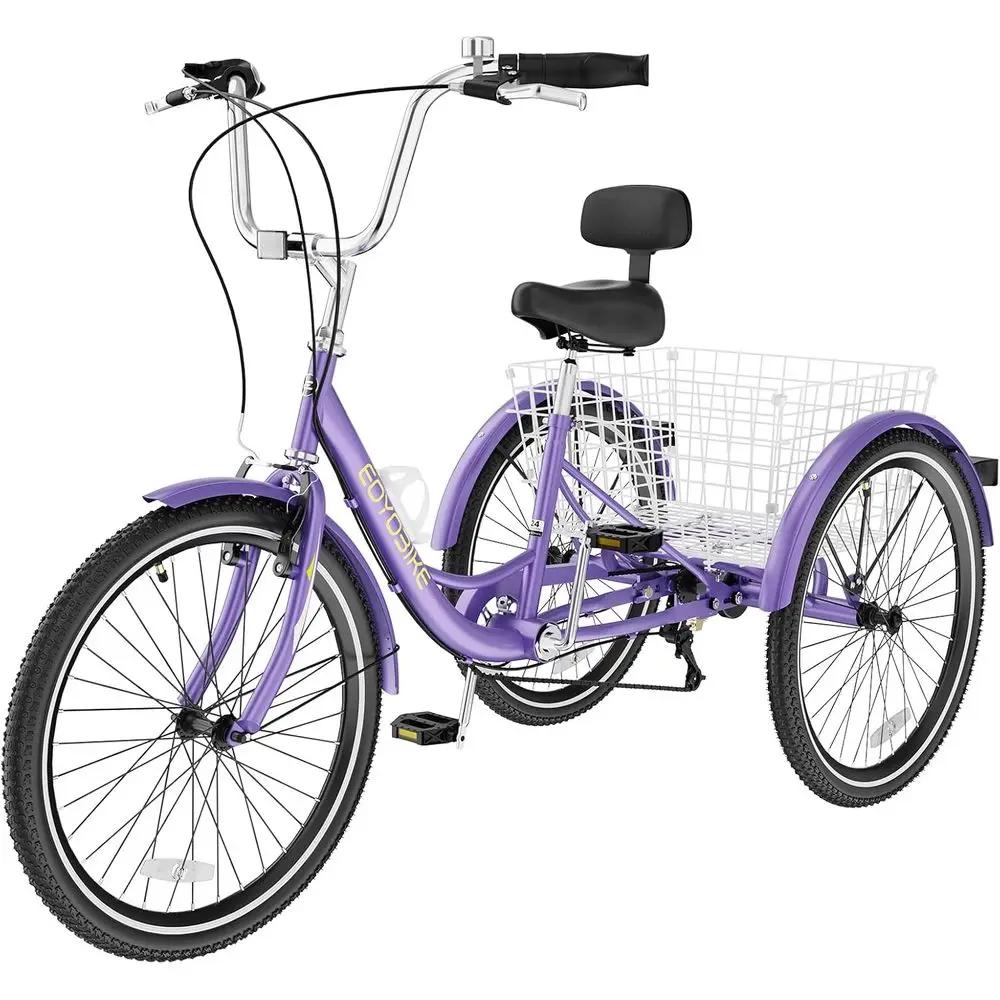 

Adult Tricycles, 3 Wheel Bikes or Adults 20/24/26 inch 7 Speed Adult Trikes ycles Cruise Trike with Shopping Basket or Seni, Wom