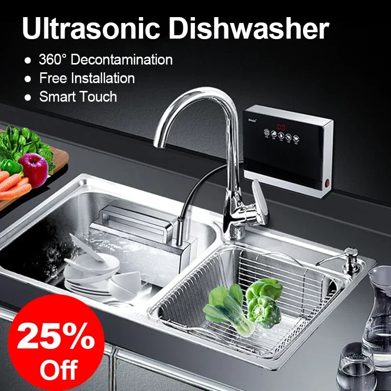 A5 Ultrasonic Dish Washers Portable Home Appliance Mini Dish Washing Machine Kitchen Countertop Small Dishwasher Without Install