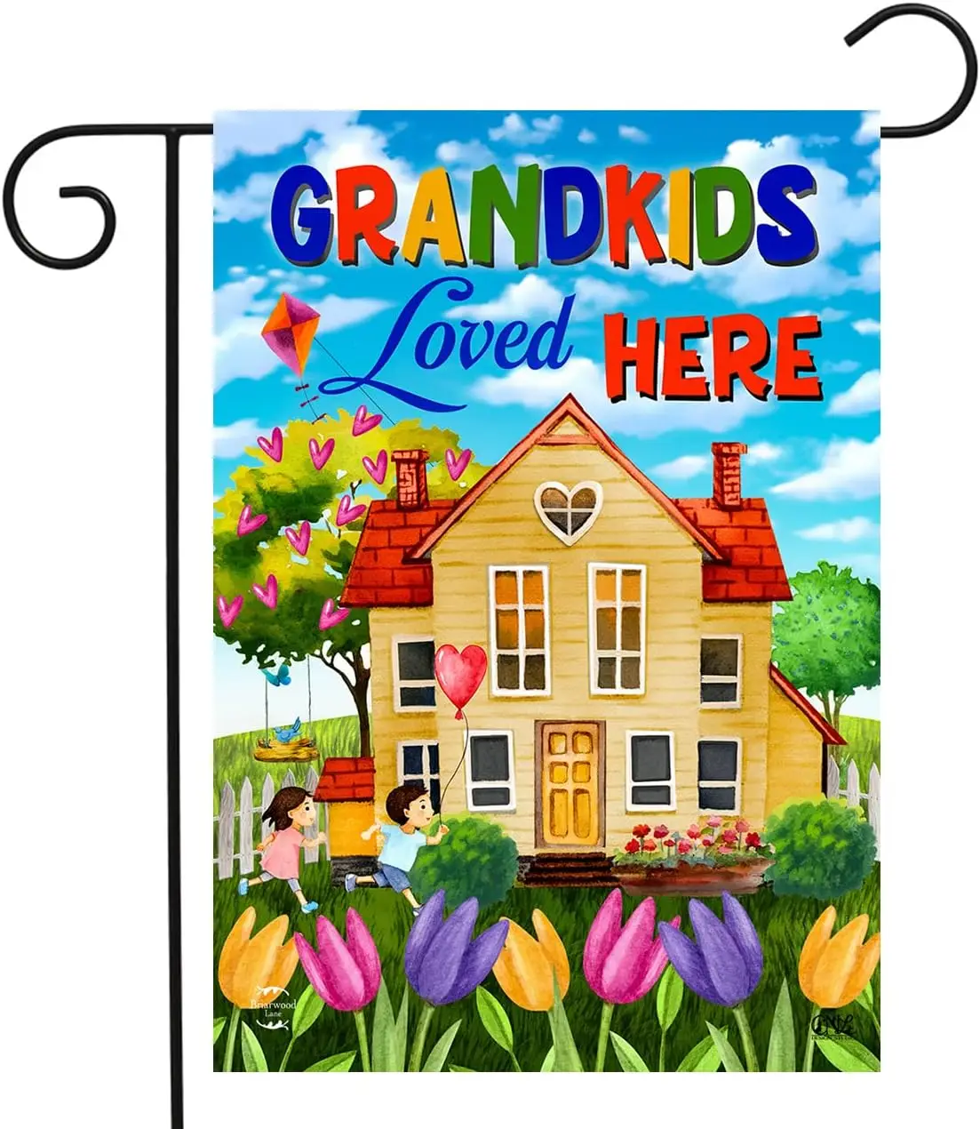 Briarwood Lane Grandkids Loved Here Spring Garden Flag Home Tulips