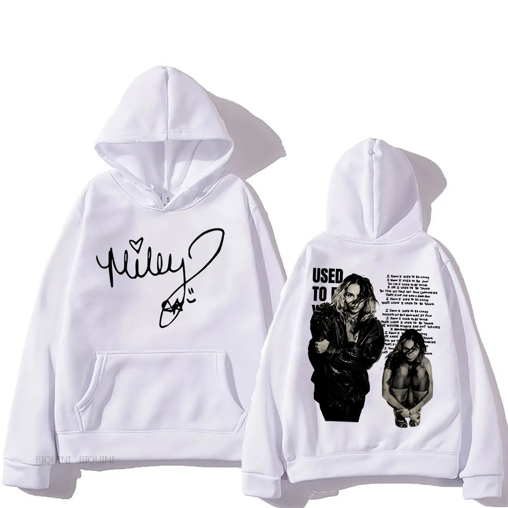 Miley Cyrus Hoodies Singer Graphic Printing Sweatshirts for Fans Casual Long Sleeve Men/Women Clothing Sudaderas Hip Hop Hoody