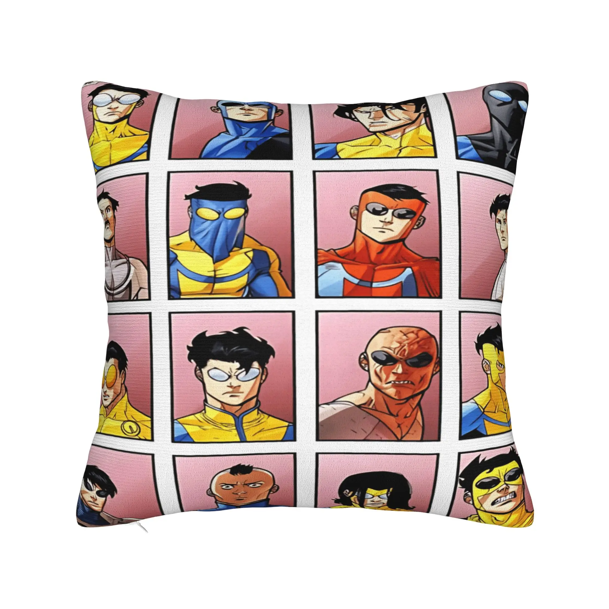 Pillow Cover Comic I-Invincible Hero  Funny Pillow Case For Sofa Couch Bed Living Room Pillowcases