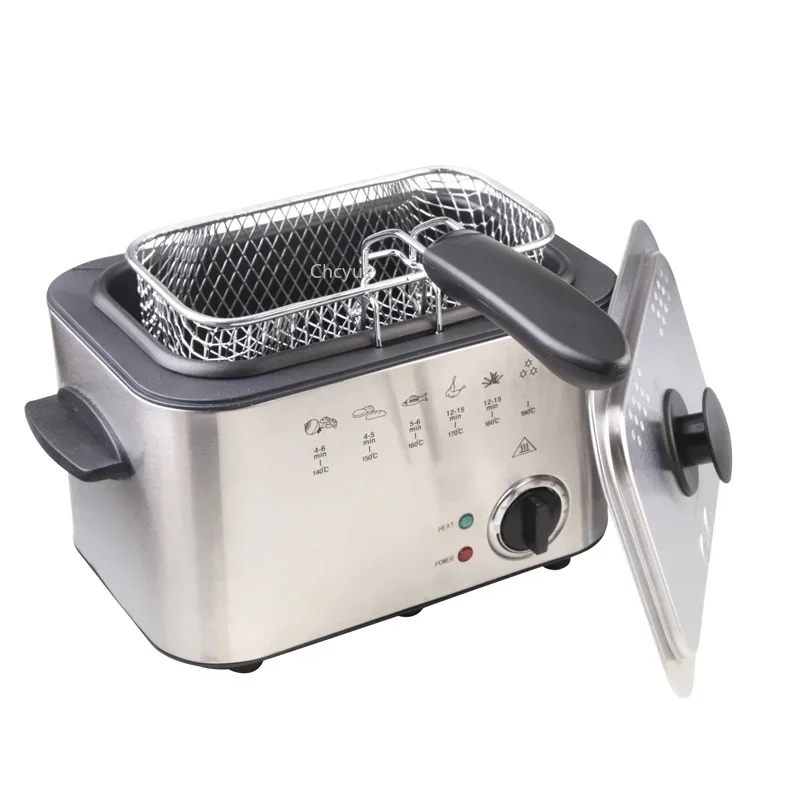 Upgraded style small electric fryer household fuel-efficient commercial multi-function electric fryer fryer electric heating pot