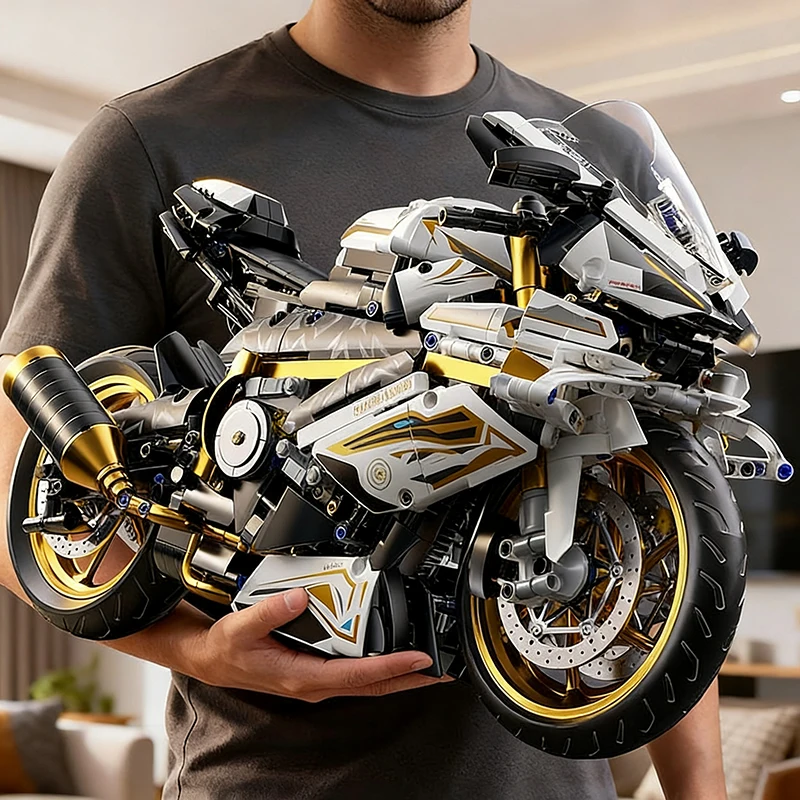 

2000pcs Racing Motorcycle Building Blocks Set,Superbike Model Kit with Display Stand, STEM Toys for Teens Adults, Gifts for Boys