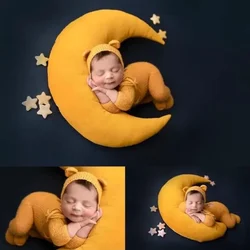 Baby Beans Moon Stars Pillow Hat Newborn Photography Props Infants Shooting Accessories Fotografia Photo Props Assesoire Bebe