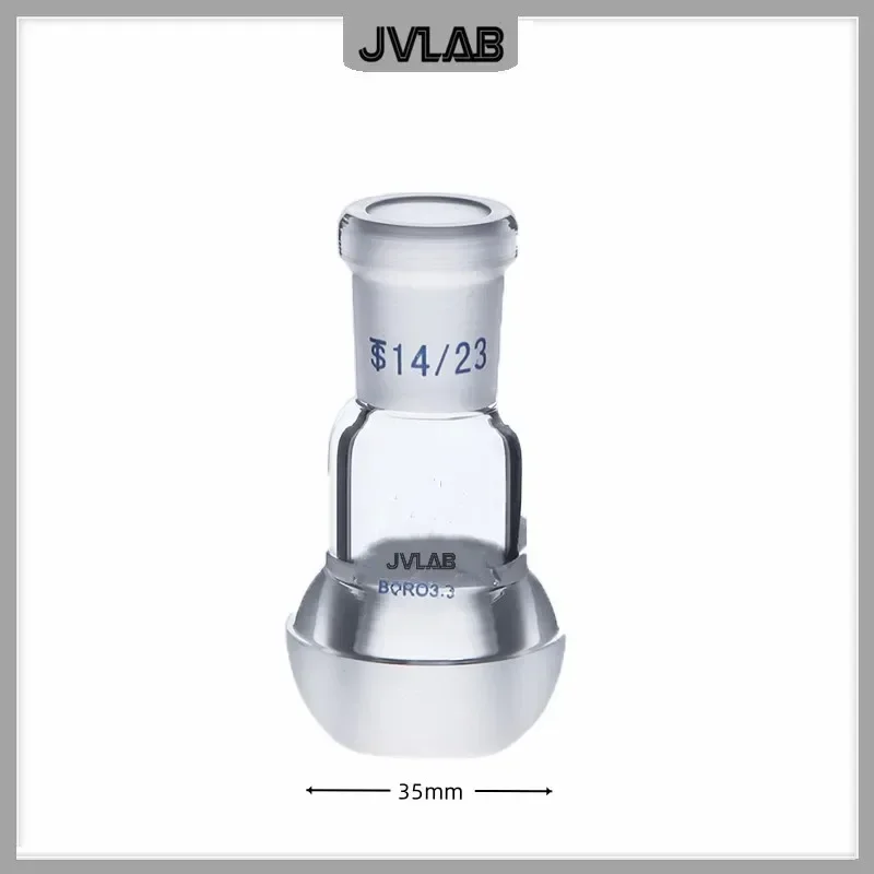 Spherical Joint Spherical Mouth and Standard Plug Interchangeable Connector Laboratory Glass Adapter Plug Diam.14 19 24 29# 1 pc