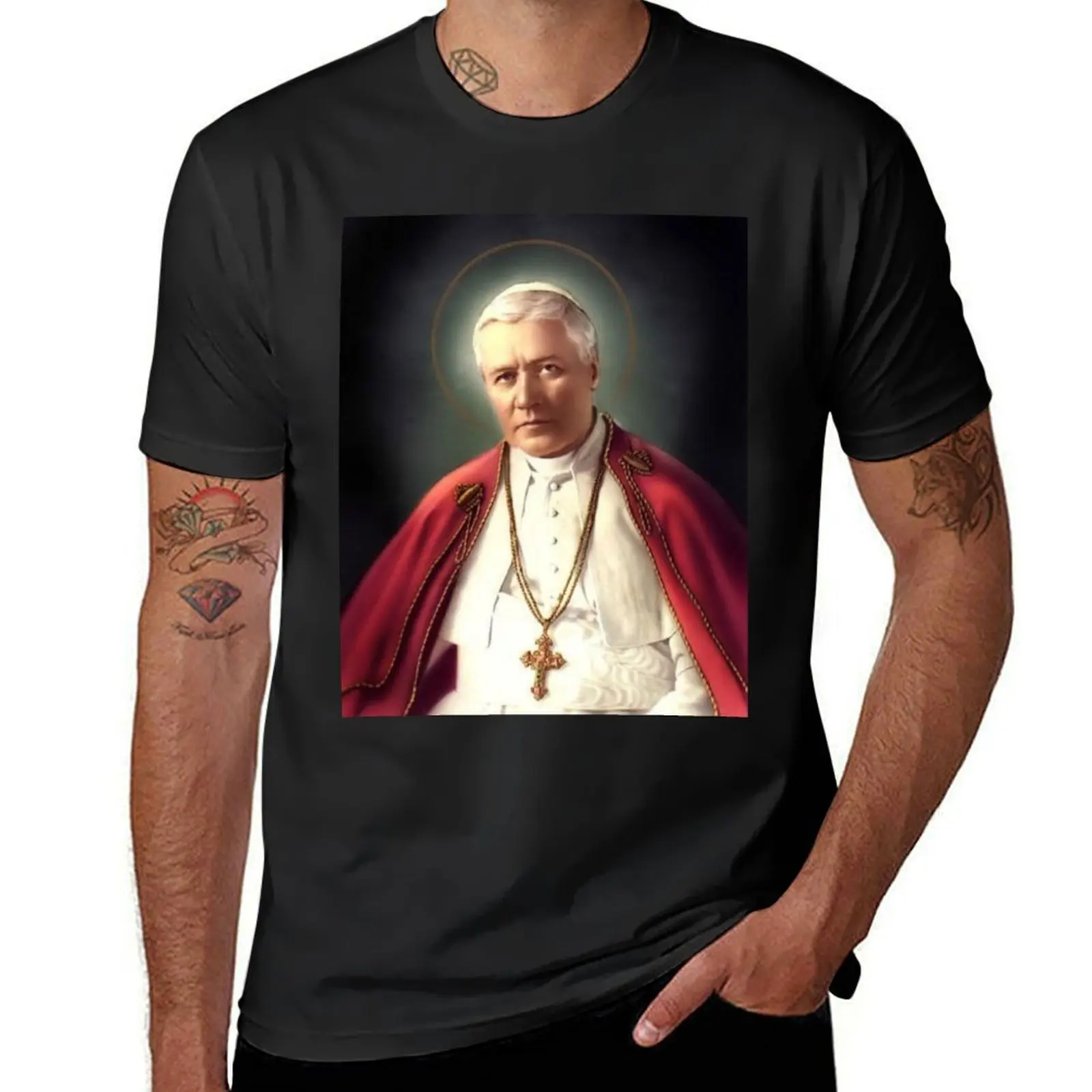 Pope Pius X - Saint of the Day 21 august T-Shirt graphics sublime t shirts men