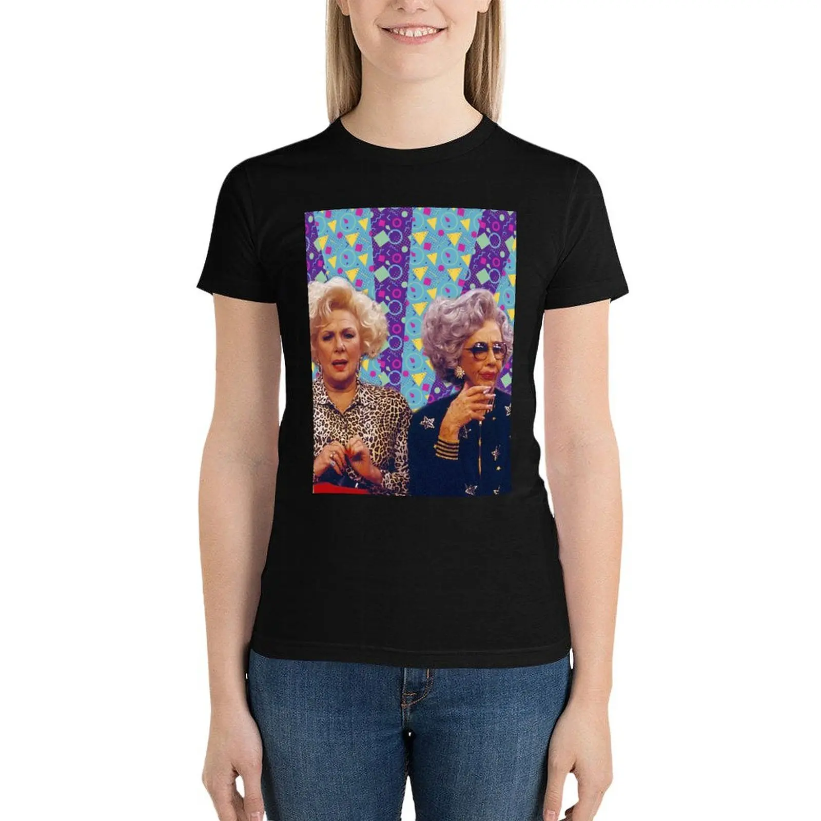 

sylvia & grandma yetta T-Shirt summer tops Short sleeve tee tees lady clothes oversized workout shirts for Women