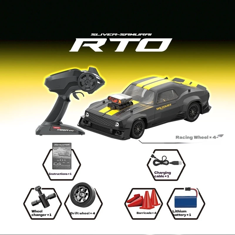 Nieuwe 1:16 2.4G volledige verhouding Dodge simulatie afstandsbediening auto Hoge snelheid vierwielaandrijving drift auto met ESP gyroscoop