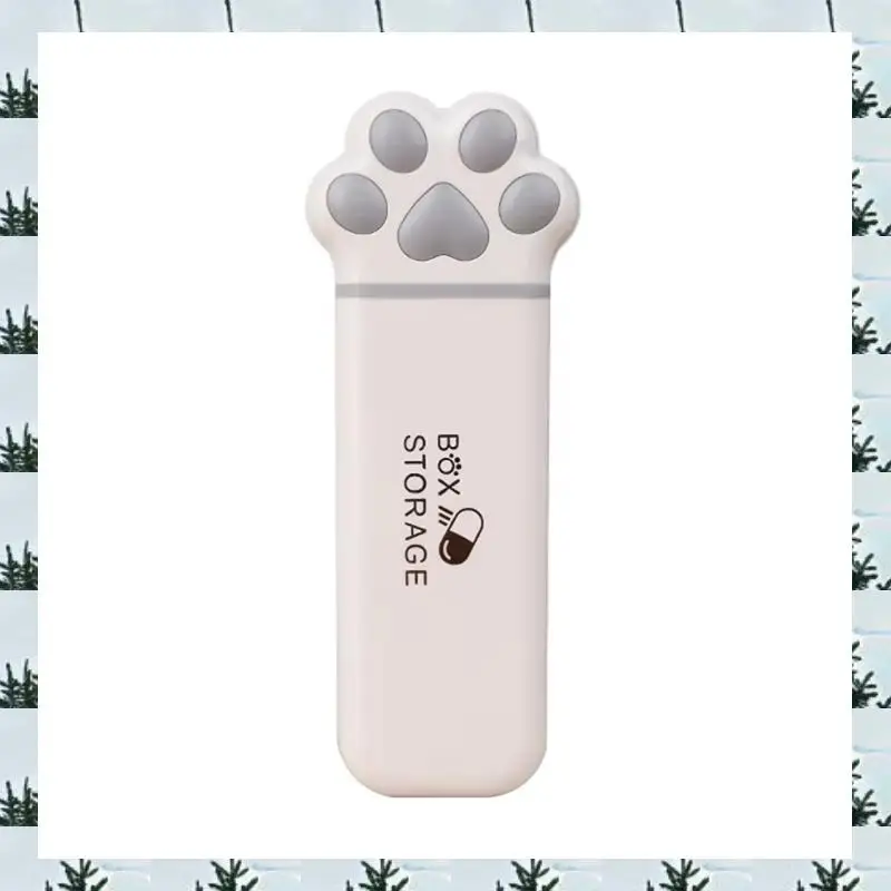 

ABLG Mini Cat Storage Box - Portable, Multi-Functional Three-Grid Organizer For Medicine, Jewelry, And Small Items