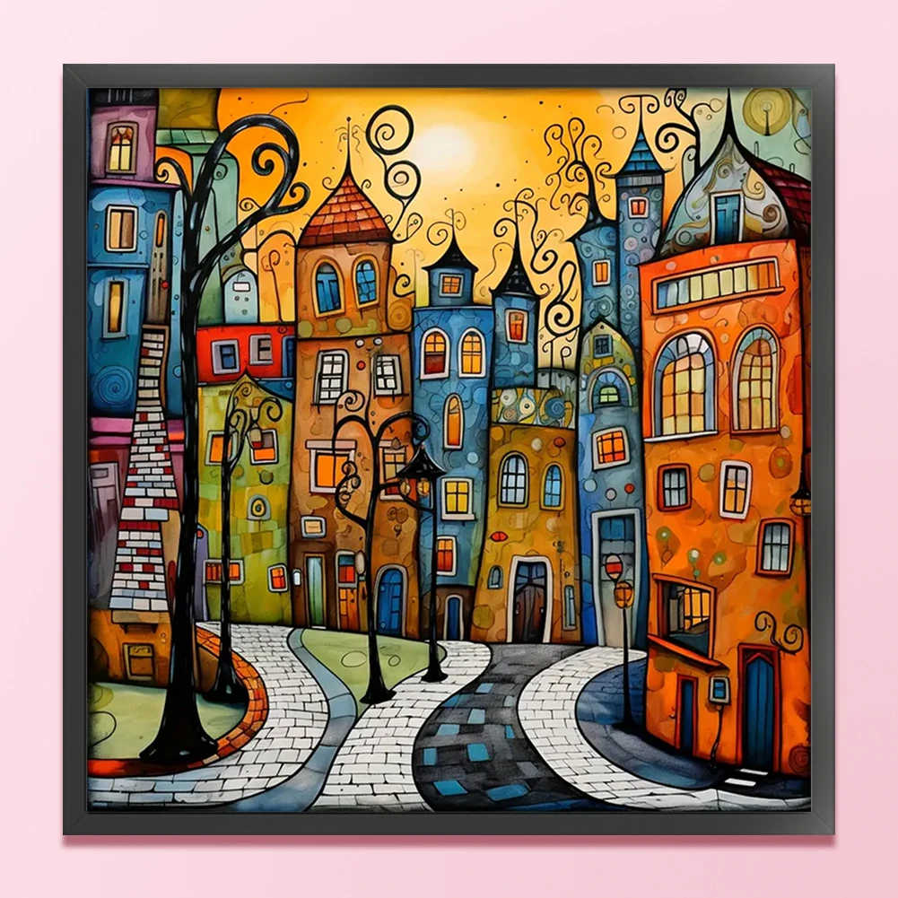 

Набор для вышивки крестом с цветным принтом, 40x40 см, набор для вышивания «сделай сам», 14CT, набор для рукоделия