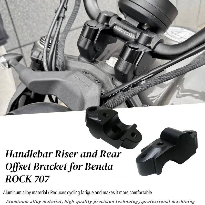FOR BENDA Rock 707 Integrated Handlebar Riser Aluminum Alloy Bike Stem Heightened Rearward Shift for Bike Accessories