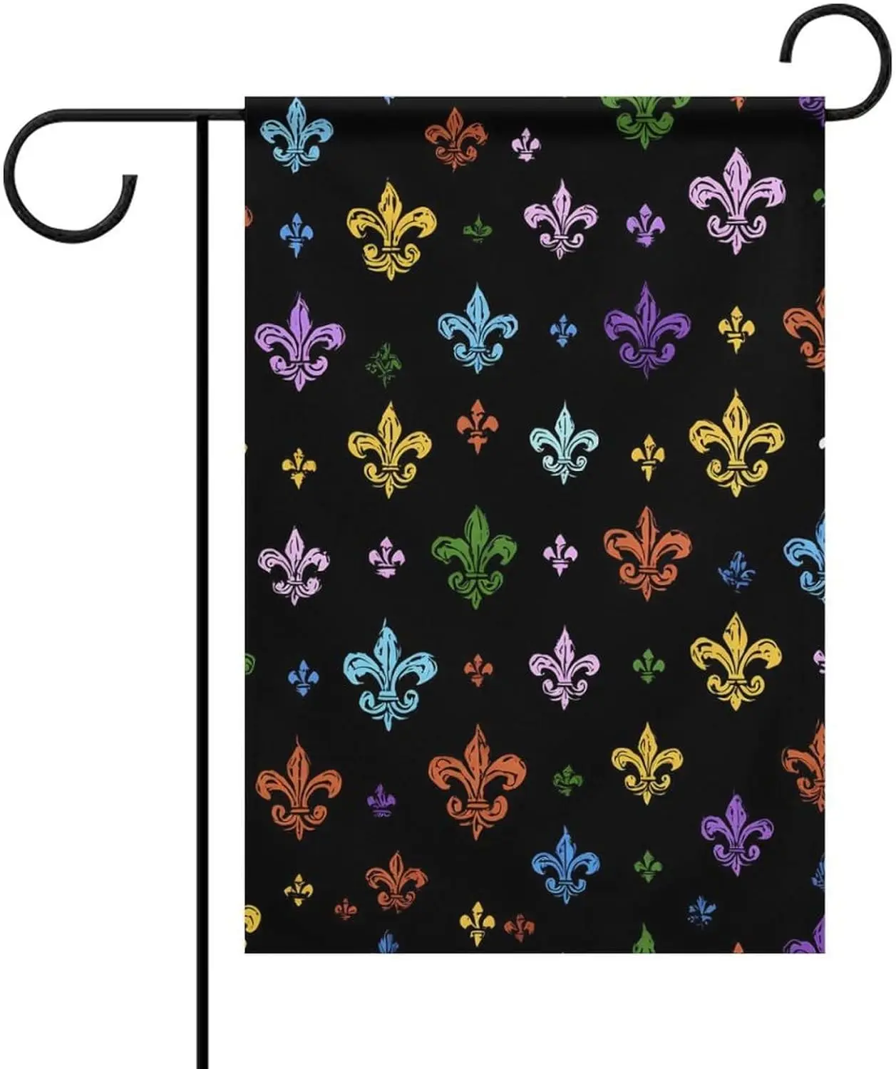 Mardi And Gras Fleur De Lis Garden Flag Double Sided Banner Yard Flag for Home Holiday Decor LLX PPM